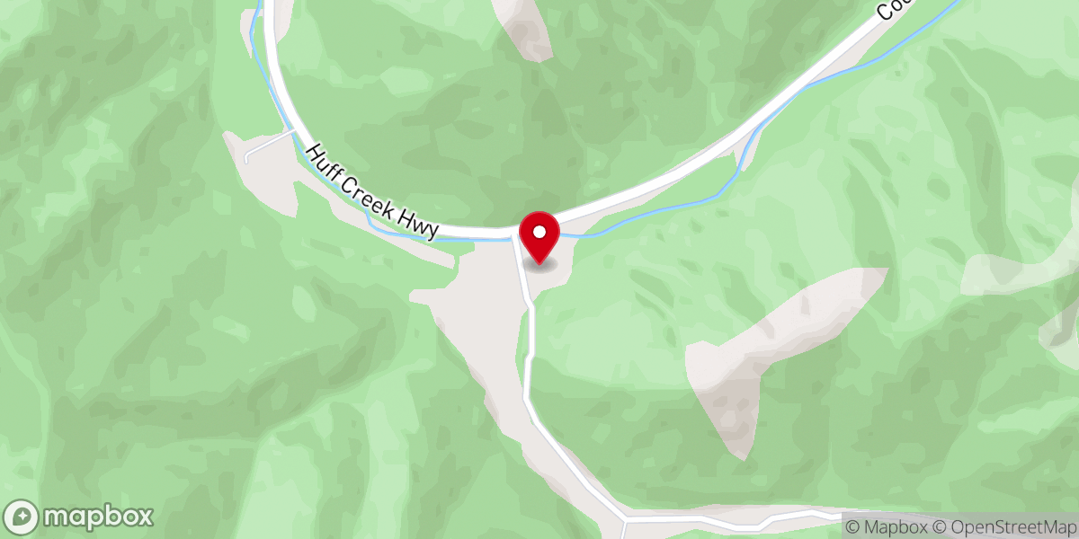 Map showing location of Toler Baptist Church