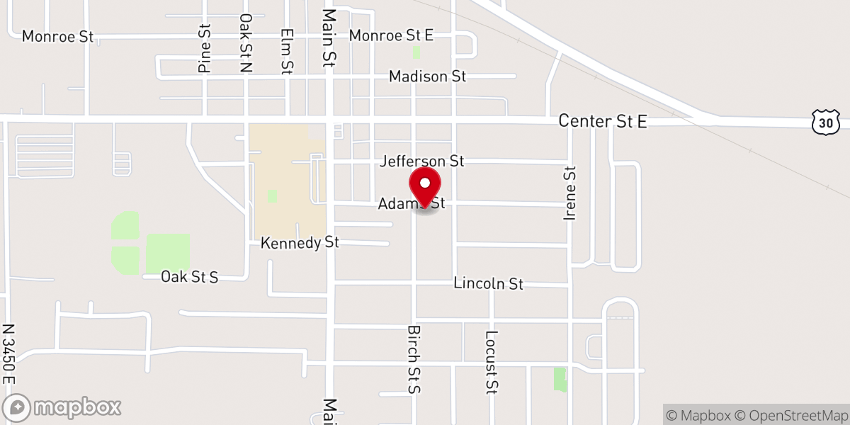 Map showing location of Kimberly Baptist Church