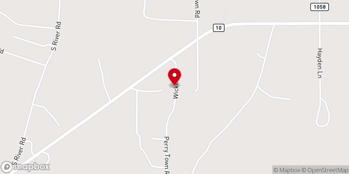 Map showing location of Gordon Harrell's Church of God