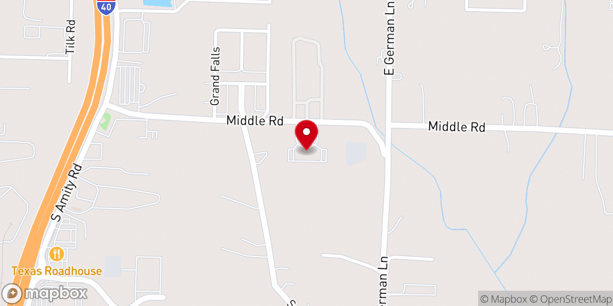 Map showing location of Grace Bible Church of Conway