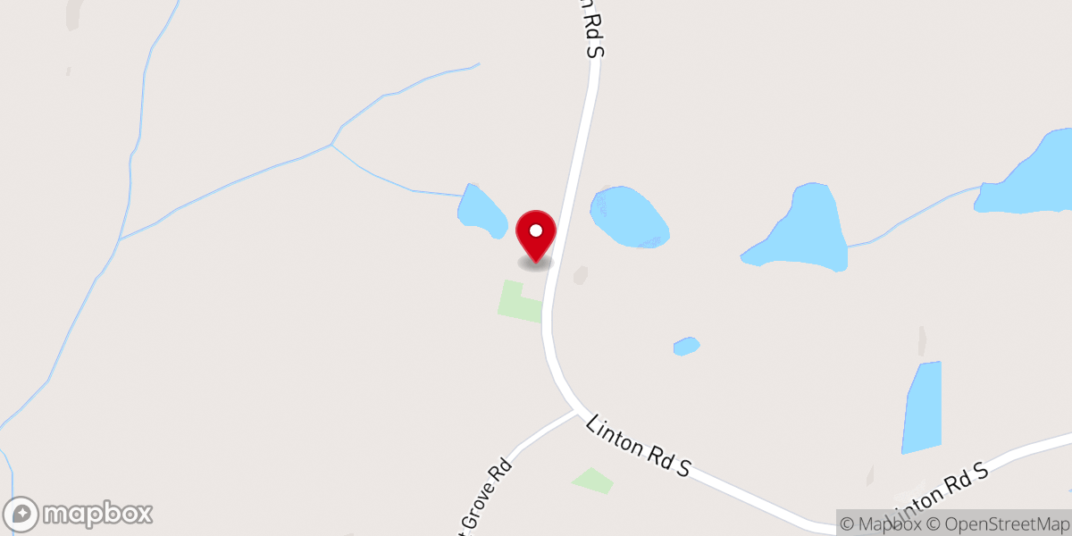 Map showing location of Pleasant Grove Baptist Church