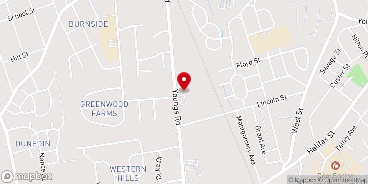 Map showing location of Greater Faith AME Zion Church