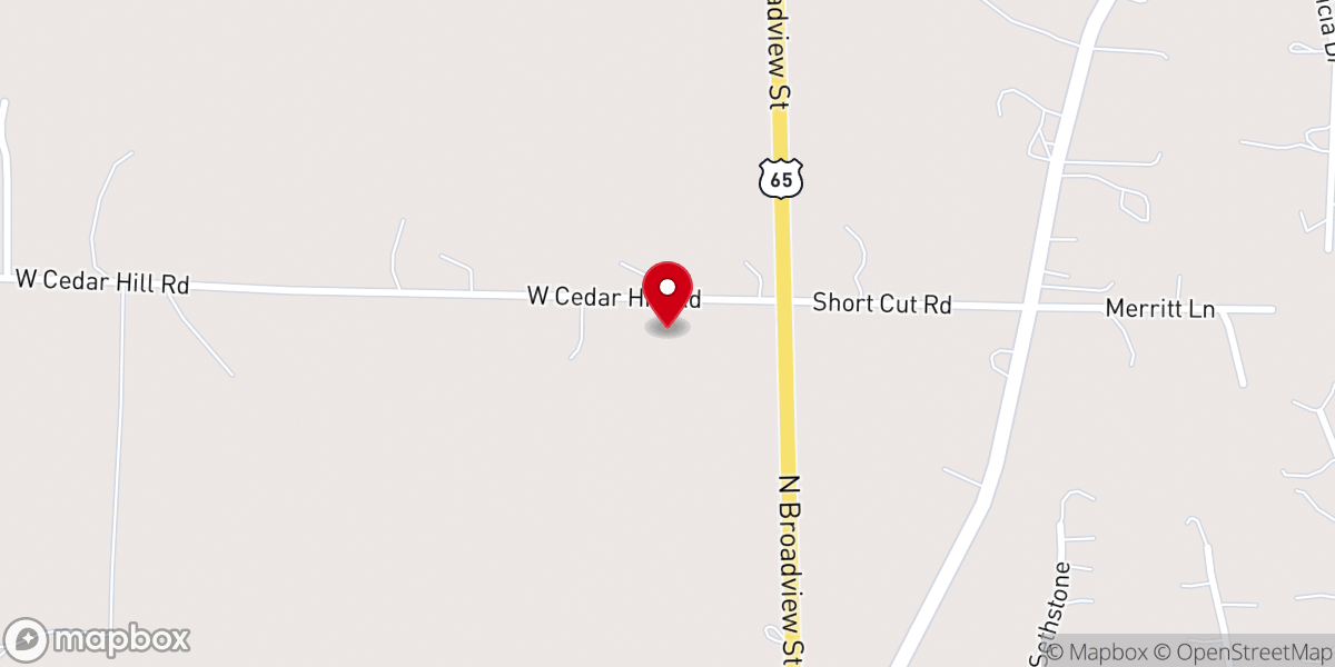 Map showing location of Pentecostals of Greenbrier