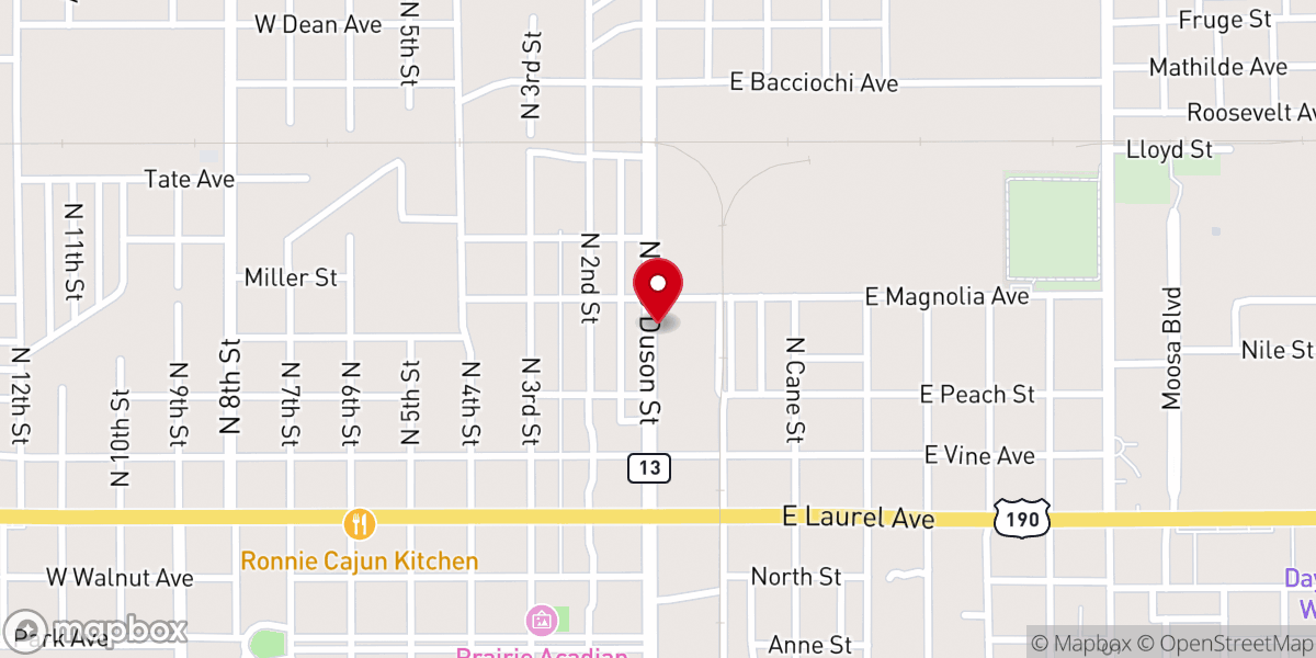 Map showing location of St Landry Parish Recycling