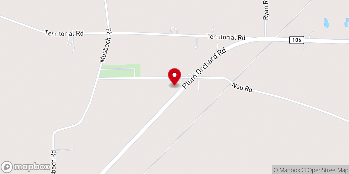 Map showing location of Jeruel Baptist Church