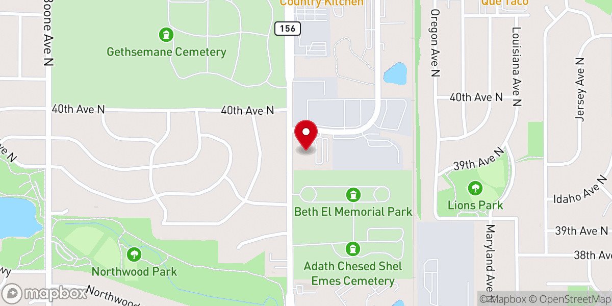 Map showing location of Holy Nativity Lutheran Church
