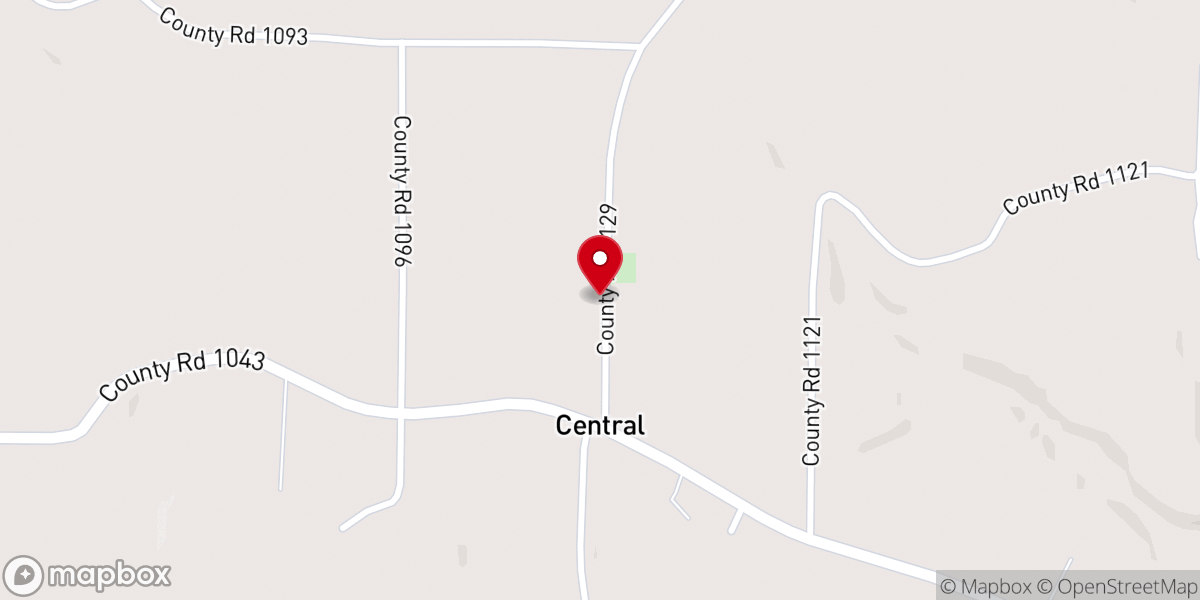 Map showing location of Central Missionary Baptist Church