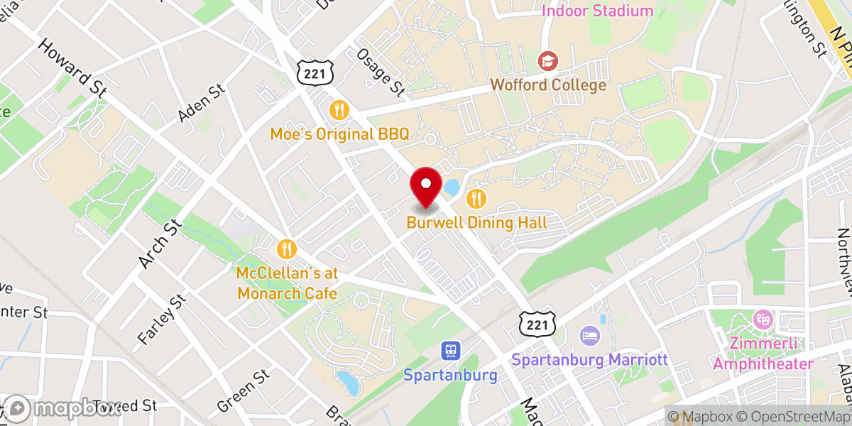 Map showing location of Second Presbyterian Church