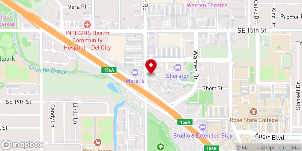 Map showing location of Sooner Road Church of God