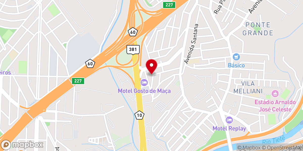 Map showing location of Igreja Batista de Ponte Grande