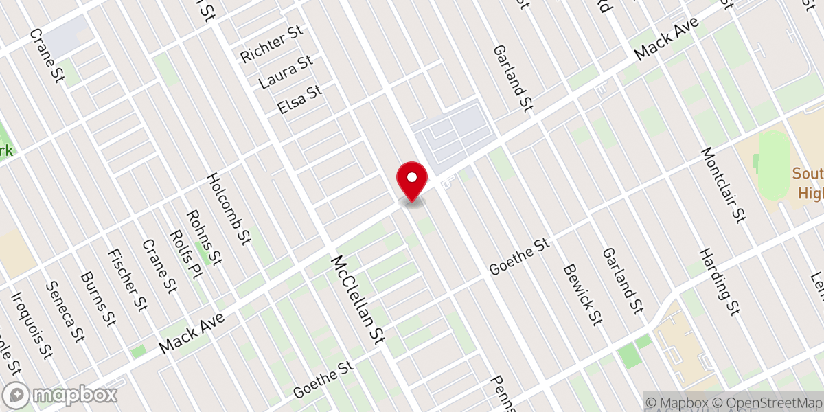 Map showing location of Saunders Memorial AME Church