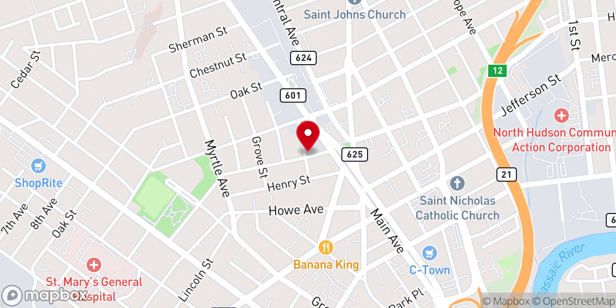 Map showing location of Joissim Francisco Rev