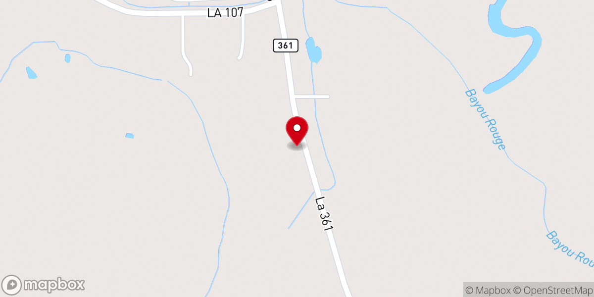 Map showing location of St. Landry Parish Fire District 7