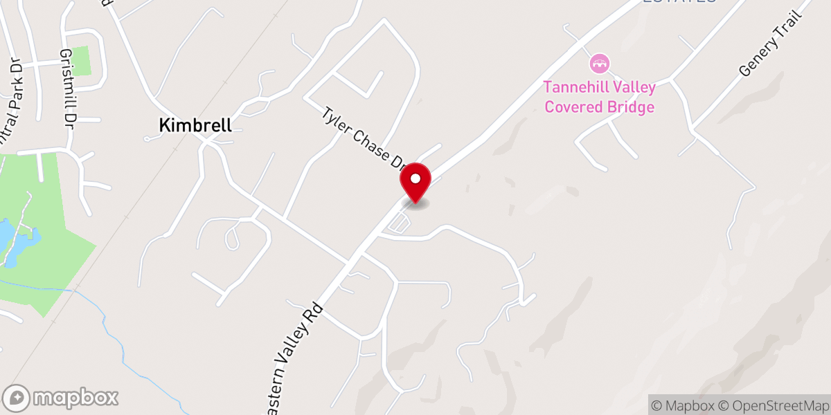 Map showing location of Bellview Baptist Church