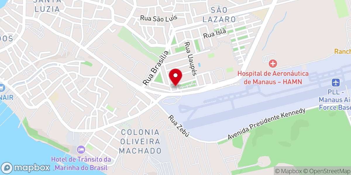 Map showing location of Paróquia Militar Nossa Senhora de Loreto