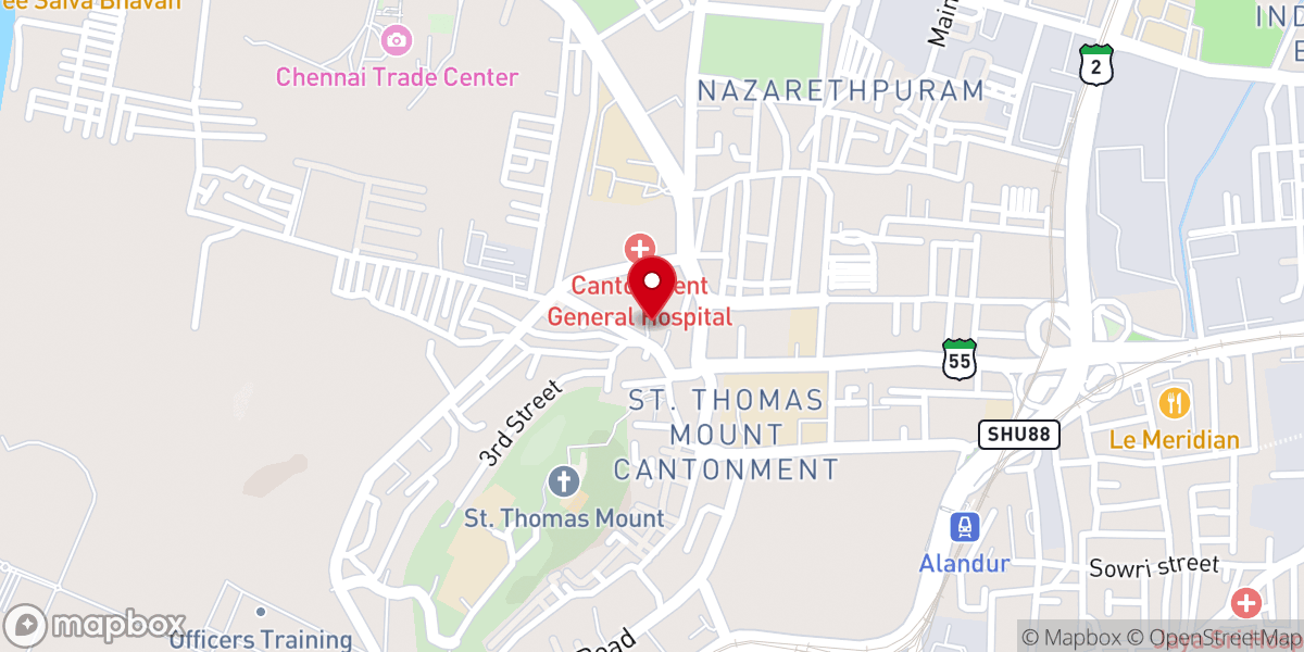 Map showing location of St. Patrick's Church