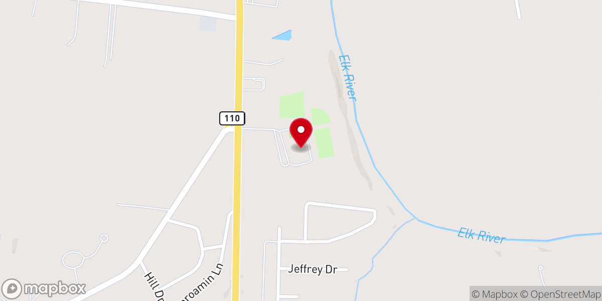 Map showing location of Riverside Church of Christ