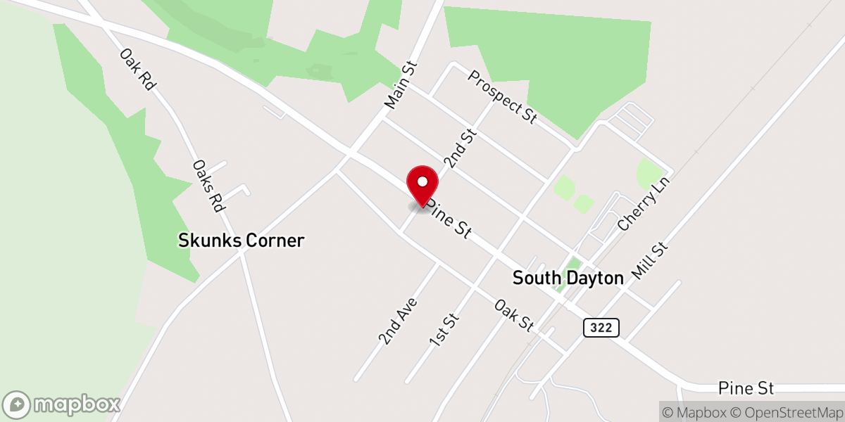 Map showing location of Pine Valley Food Pantry