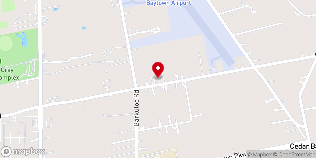 Map showing location of Baytown Community Church