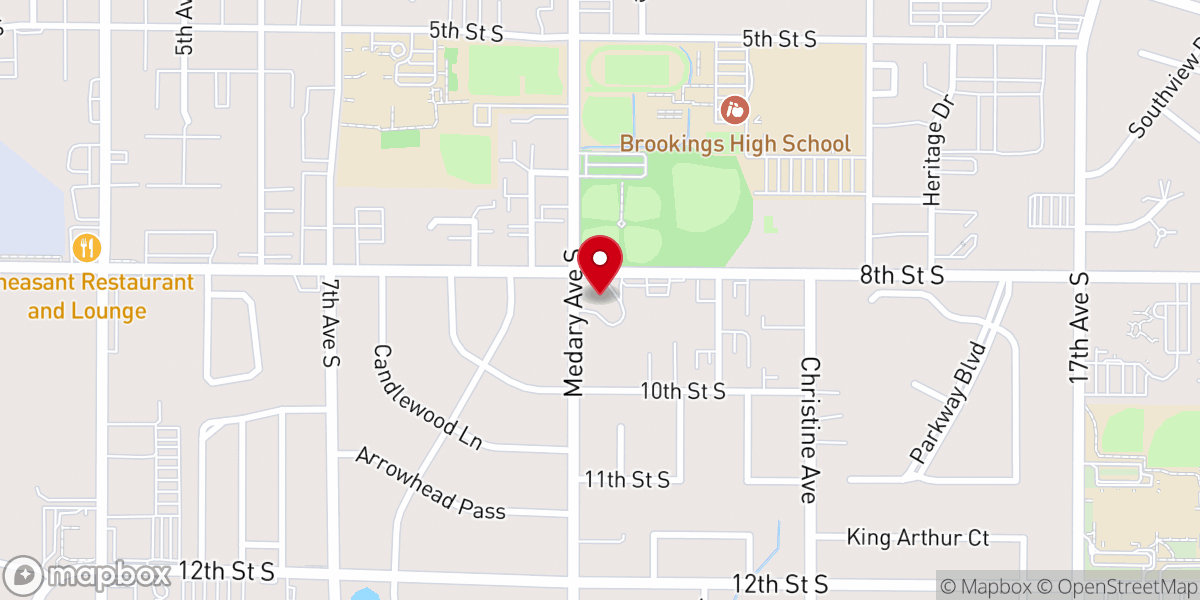 Map showing location of Our Savior Lutheran Church