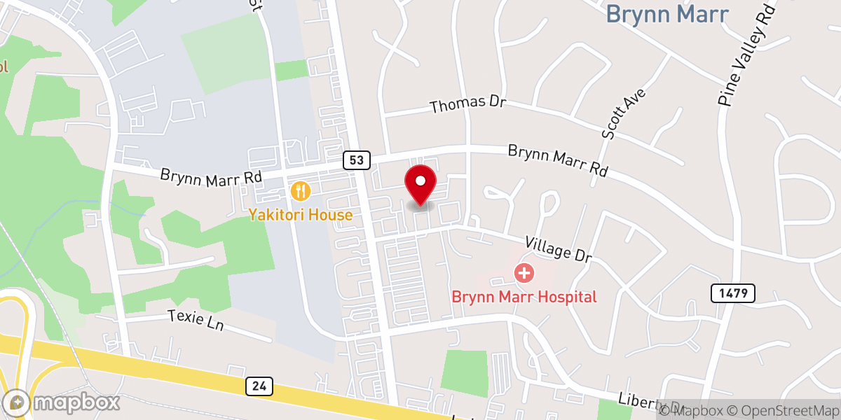 Map showing location of New Life Family Worship Center