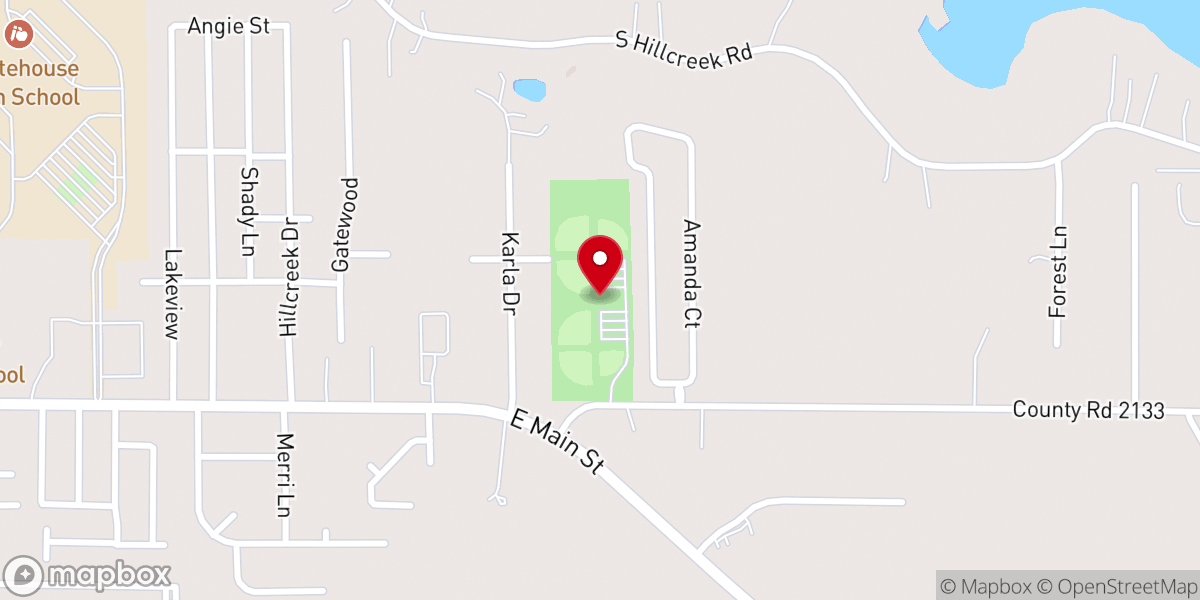 Map showing location of Whitehouse Baseball League