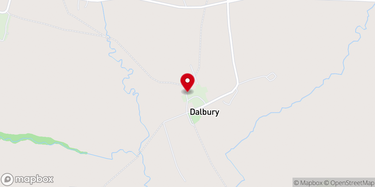 Map showing location of Dalbury