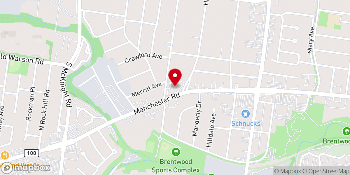 Map showing location of The Rock Church of Saint Louis