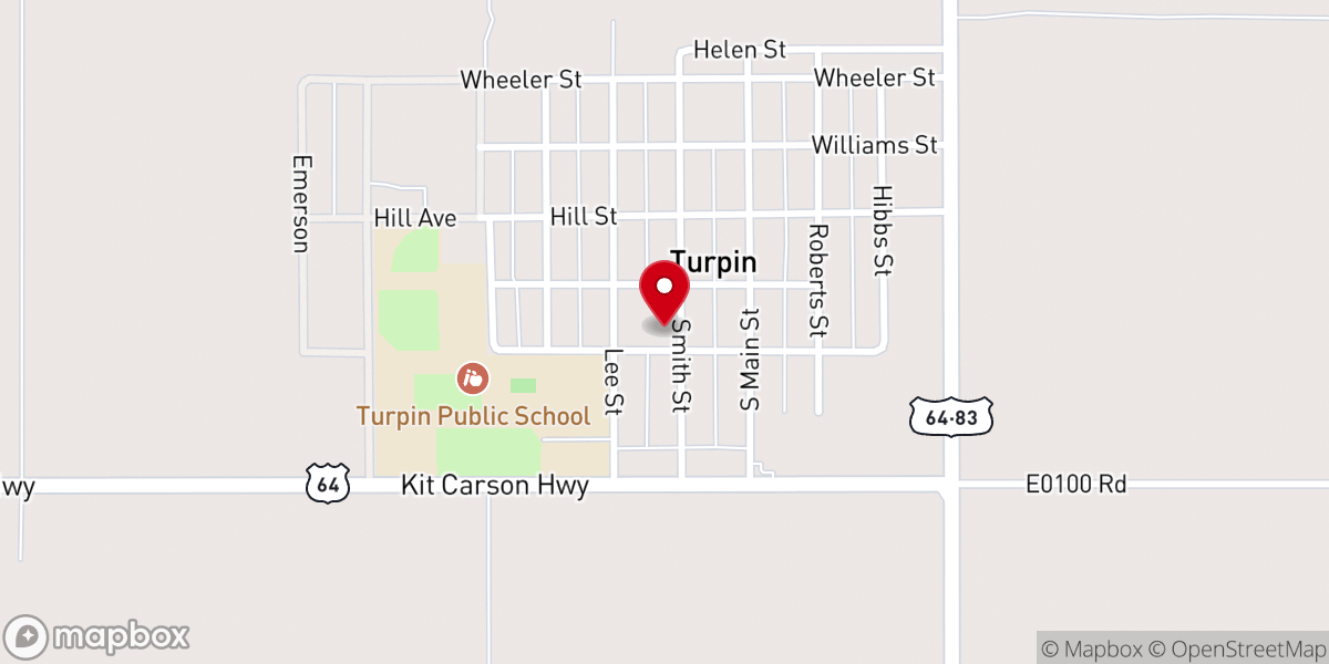 Map showing location of United Methodist Church Parsonage