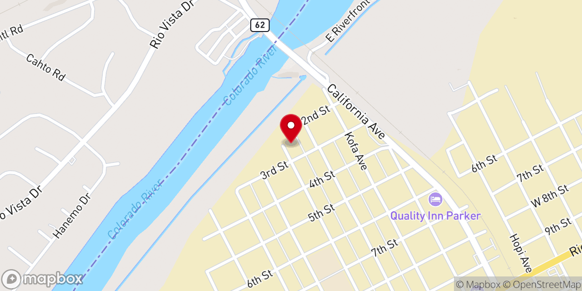 Map showing location of New Life Tabernacle