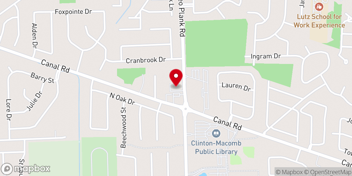 Map showing location of Chippewa Valley Church of God