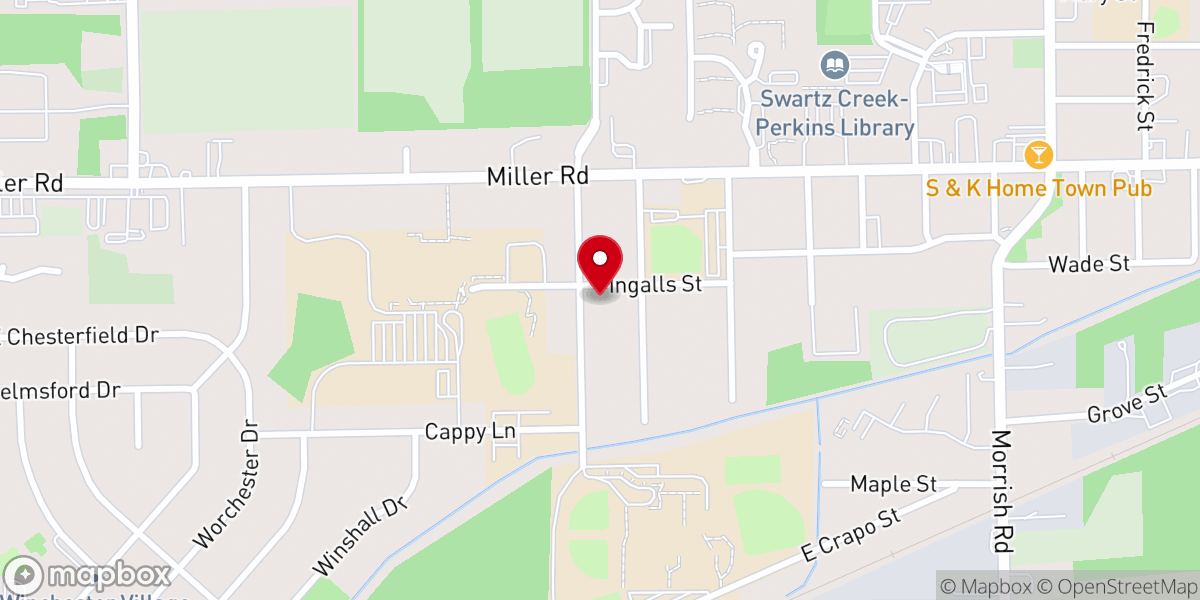 Map showing location of Sovereign Grace Baptist Church