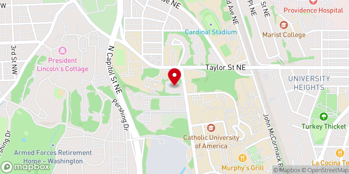 Map showing location of Ukrainian Catholic National Shrine of the Holy Family