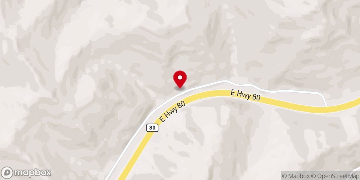 Map showing location of Rock Fork United Baptist Church
