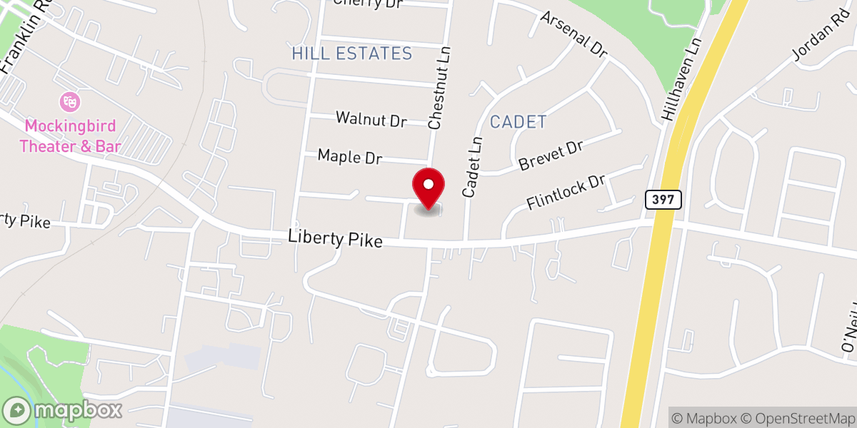 Map showing location of Christ Fellowship of Franklin