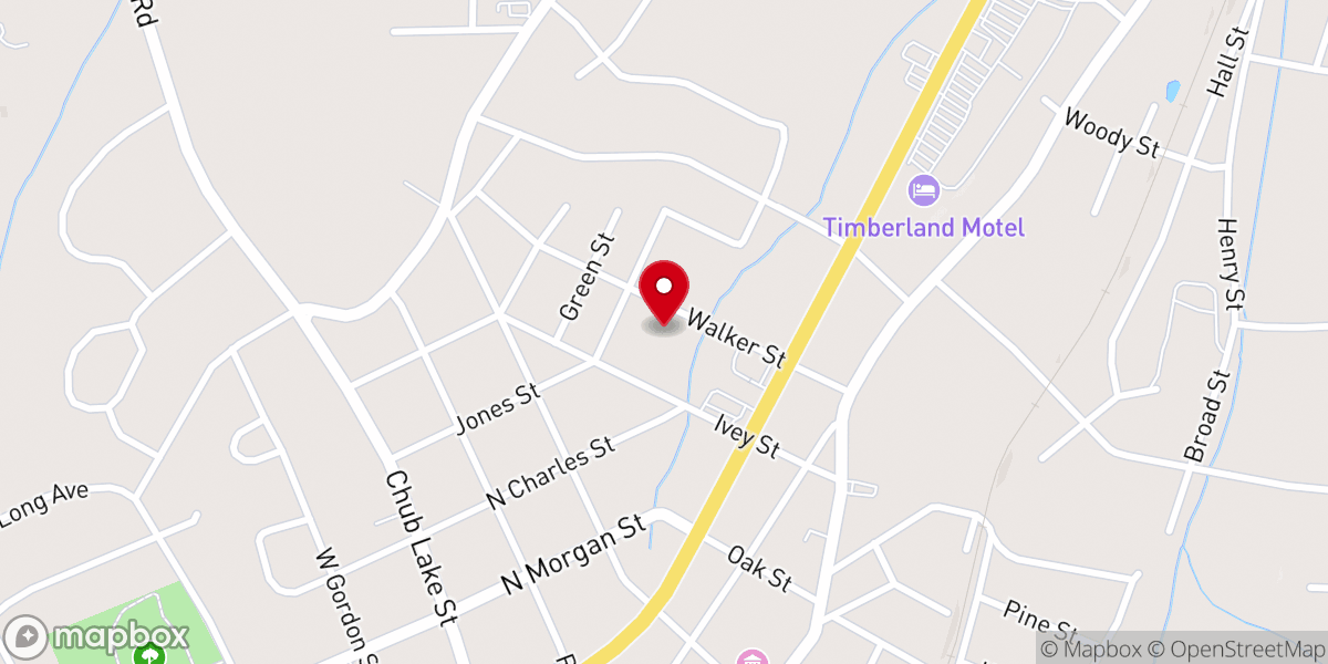 Map showing location of New Mount Zion Baptist Church