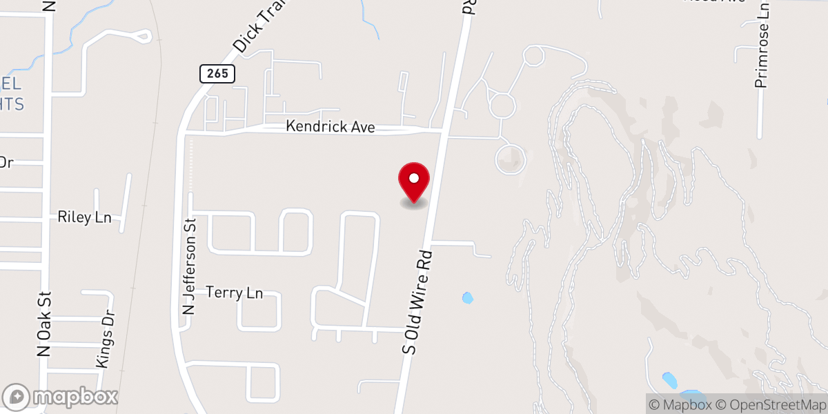 Map showing location of Springdale United Baptist