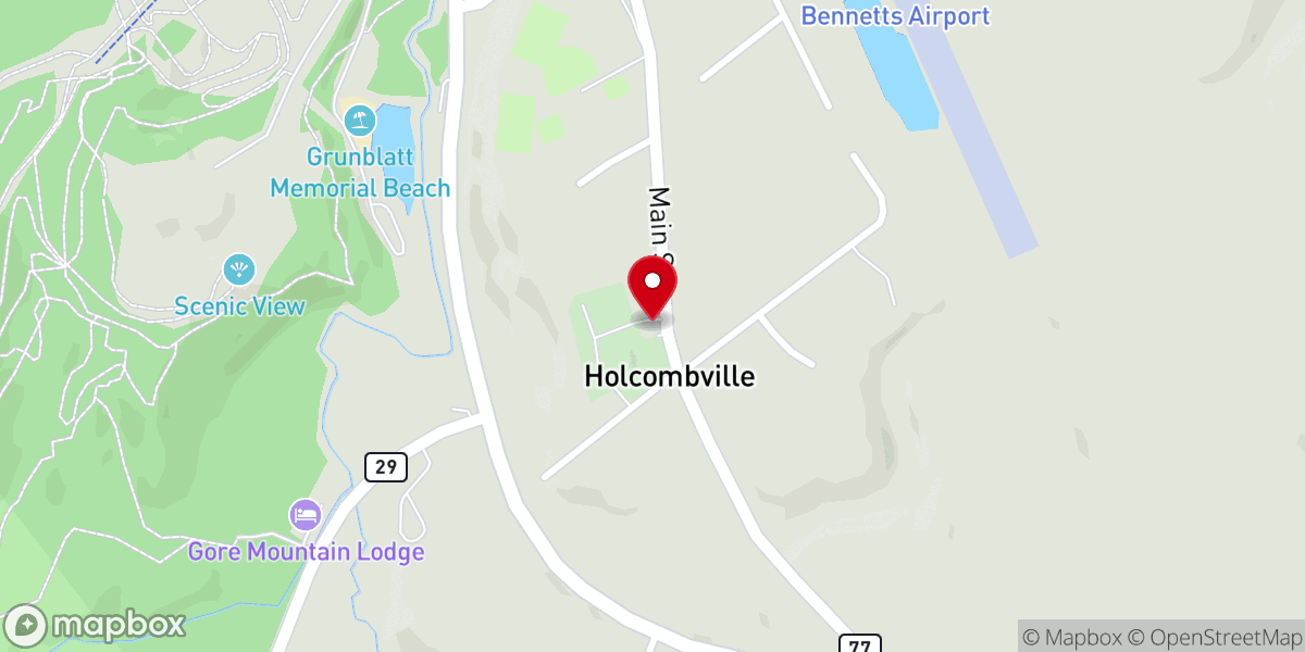 Map showing location of North Creek Baptist Church