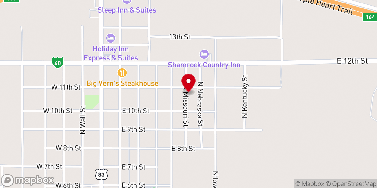 Map showing location of Eleventh Street