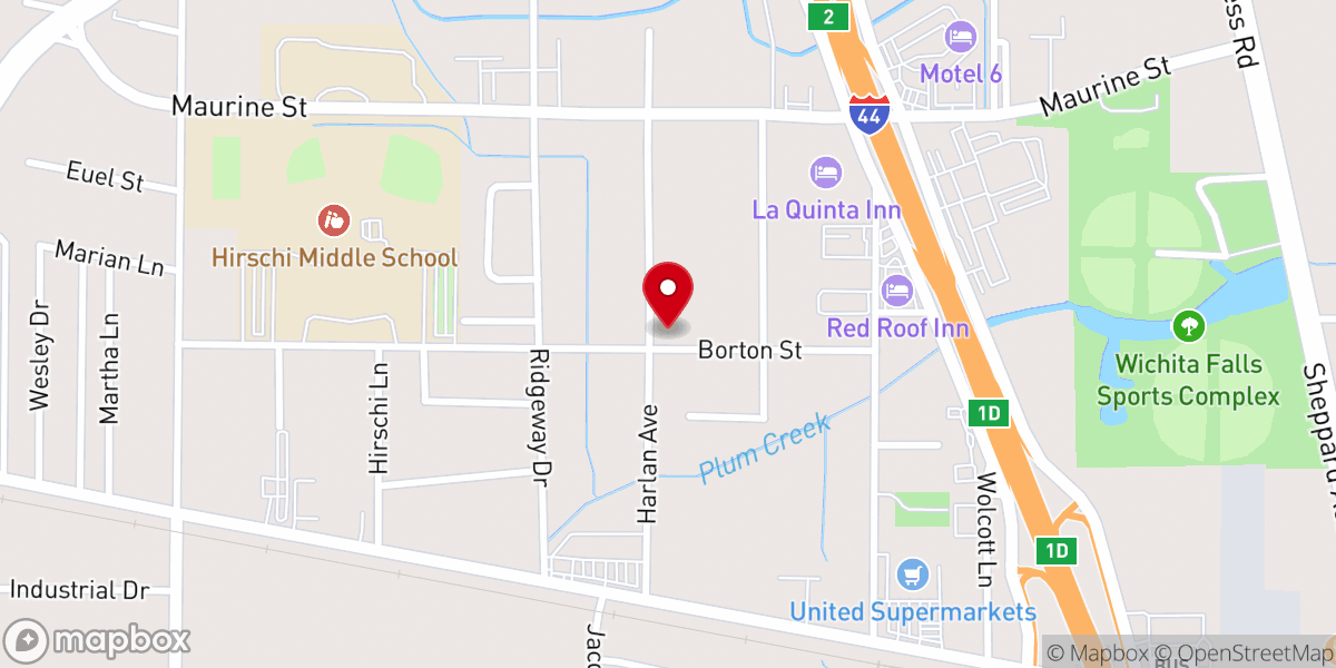 Map showing location of New Jerusalem Baptist Church