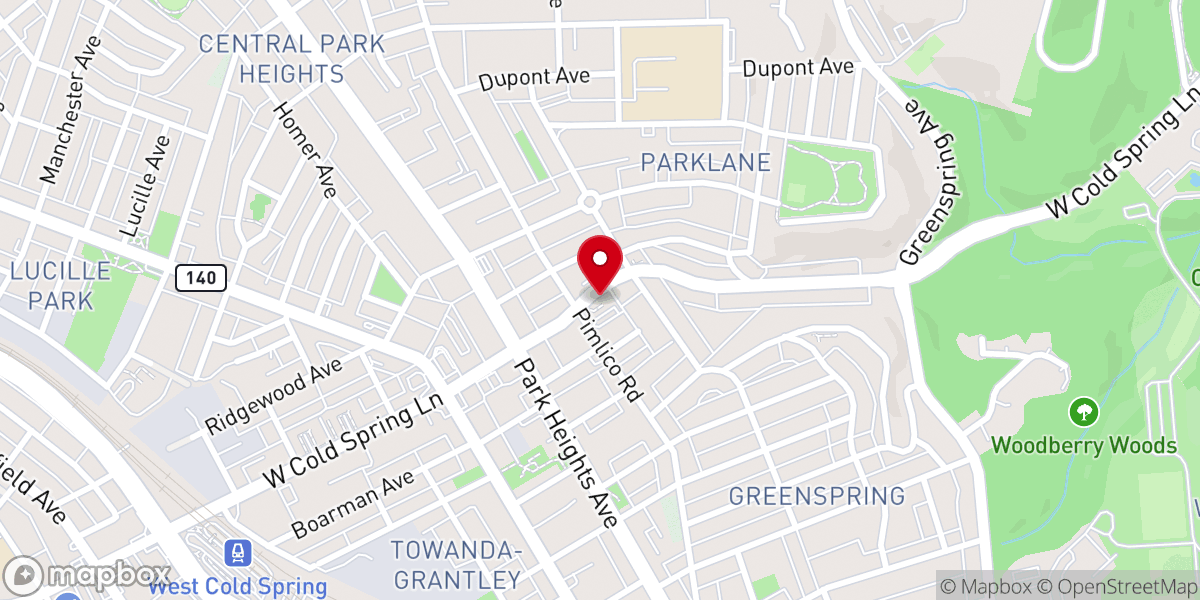 Map showing location of Saint Johns Evangelical Lutheran Church