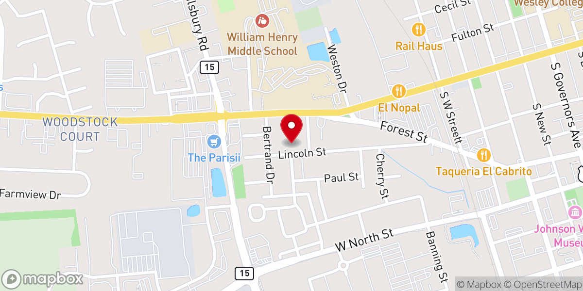 Map showing location of Union Baptist Church