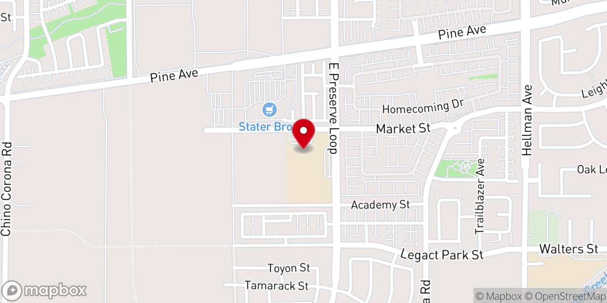 Map showing location of Restore Church Chino