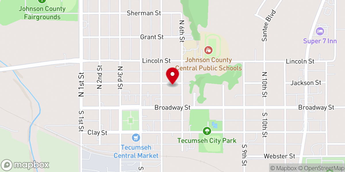 Map showing location of Saint Andrew's Catholic Parish Hall