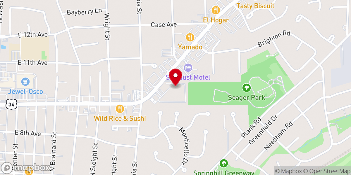 Map showing location of Restoration Community Church Ministry Center (RCC)