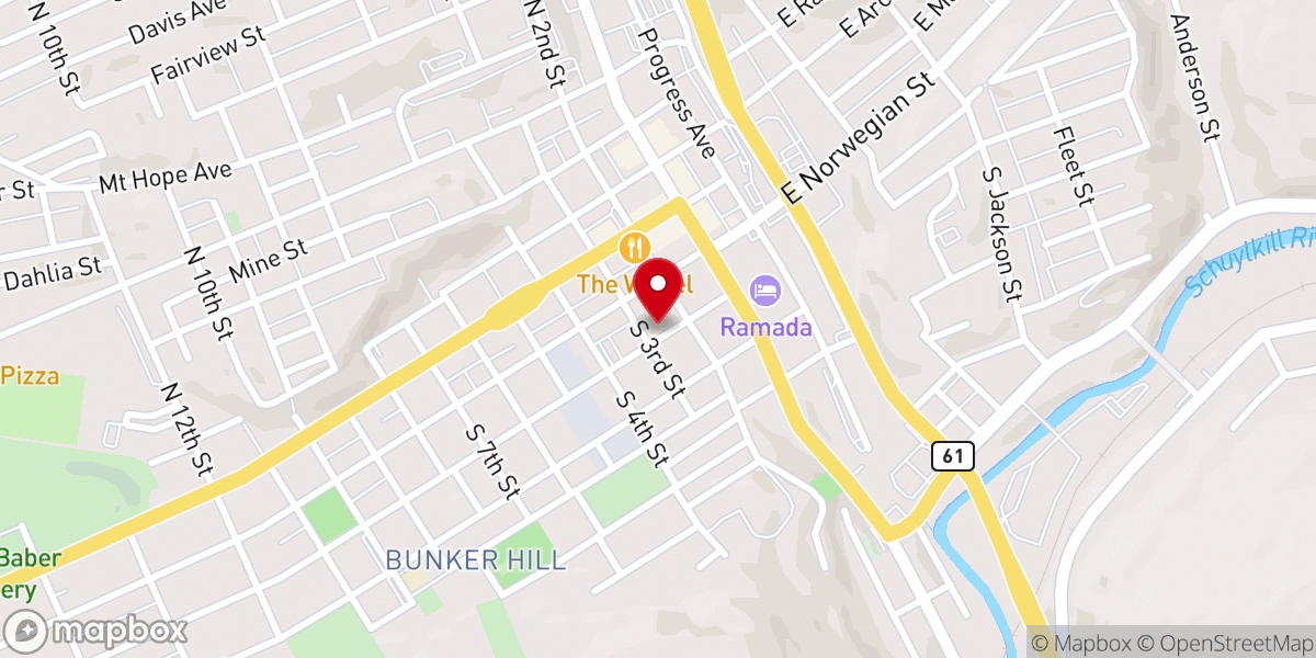 Map showing location of United Presbyterian Church