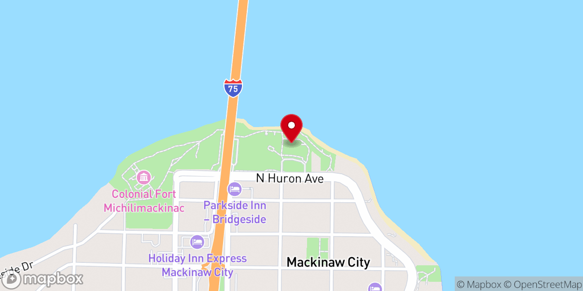 Map showing location of Old Mackinac Point Lighthouse