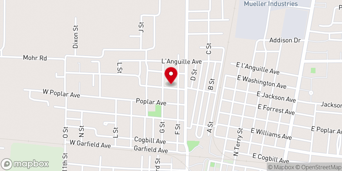 Map showing location of Union Valley Baptist Church