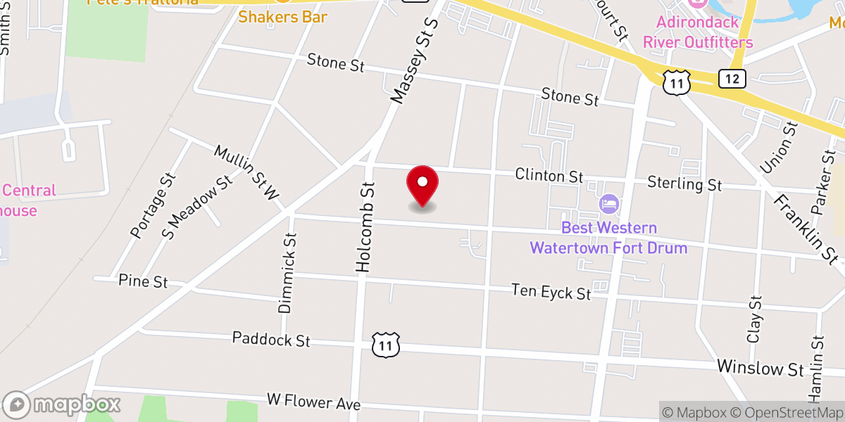 Map showing location of First United Methodist Church