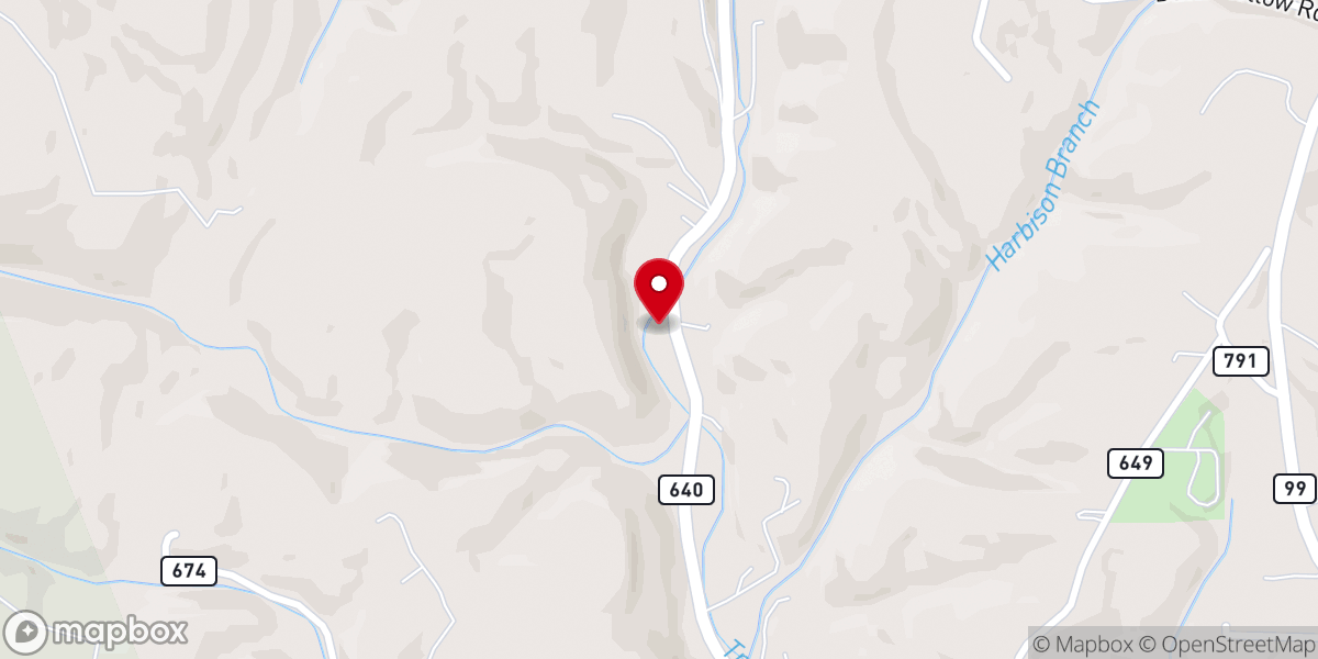 Map showing location of Pulaski Christian Church